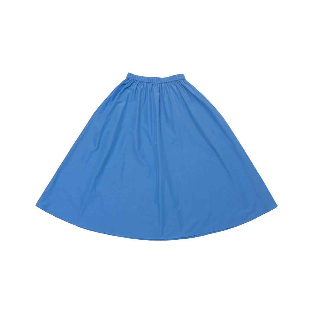 Off-Duty Azure A-Line Skirt in Blue